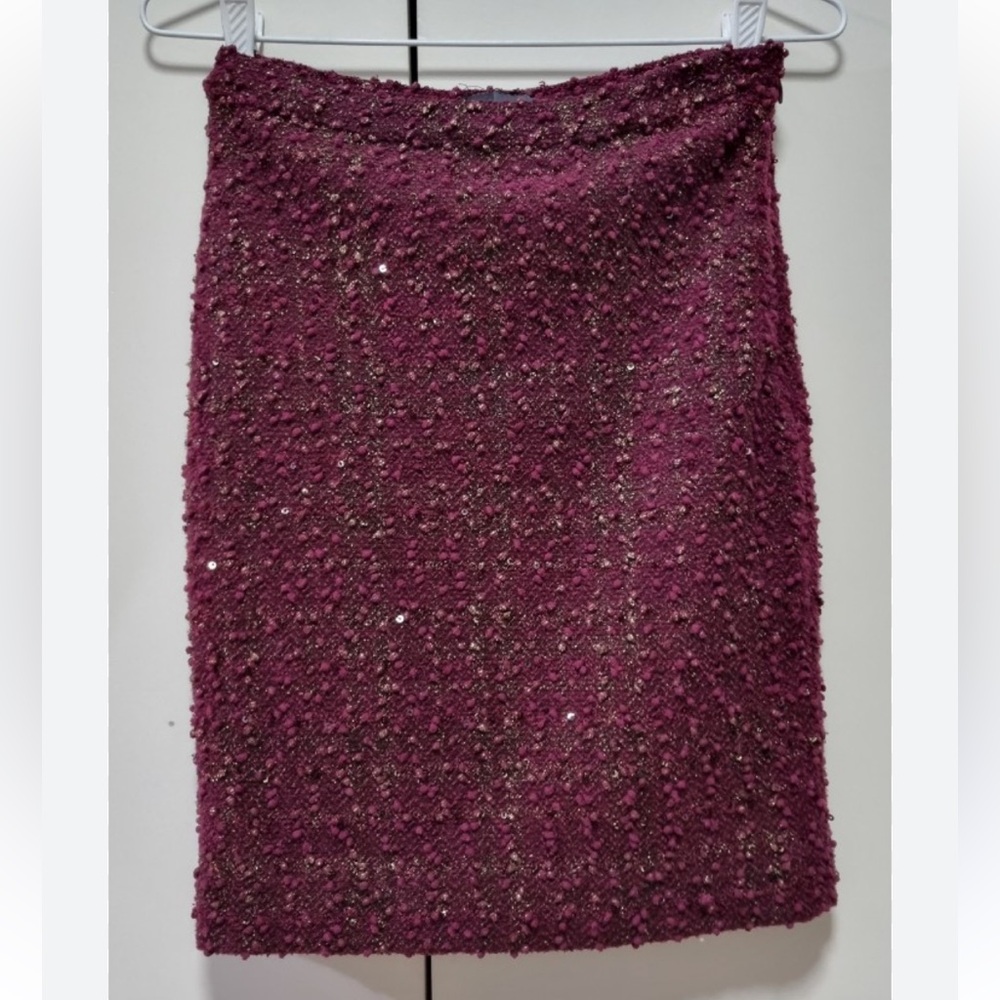 ⭐️ HOST PICK ⭐️ The Limited Texture Burgundy Skirt